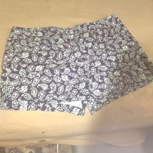 Navy floral shorts